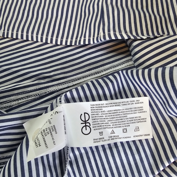 Nine West Navy and White Striped Shirt - Picture 3 of 15